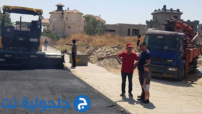 اتمام تعبيد الشارع من بيت عبد السلام رابي حتى الاوديتوريوم